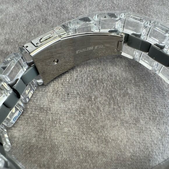 Marc By Marc Jacobs Clear Watch with Red and Blue Accents - Picture 7 of 8